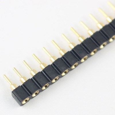 2Pcs Gold Plated 2.54mm Pitch 40 Pin Straight Single Row Round Female Header