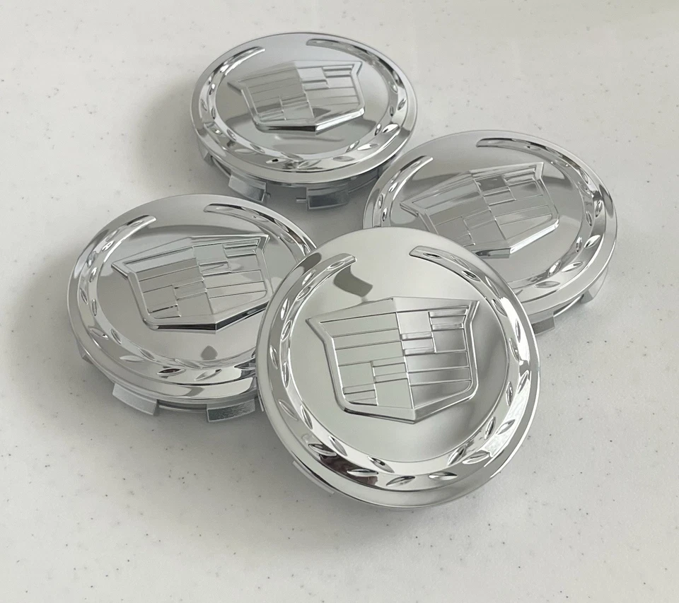 4 Tapacubos centrales para llantas Cadillac Escalade 2007-13 83 mm logotipo cromado ruedas de 18 y 20" Foto 3 de 4