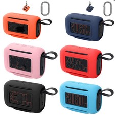 For JBL Go 5 Bluetooth Speaker Silicone Protective Cover Sleeve with Carabiner