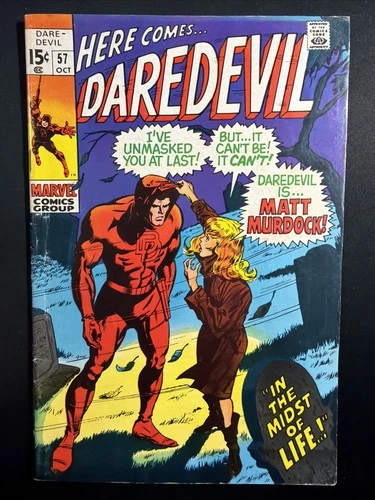 Daredevil #57 1969 Silver Age 1st Print Vintage Marvel Comics VG *A3