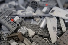 LEGO Grey Bricks Bundle | 0.5kg Joblot from 00s 10s | Inc. 7726, 8630