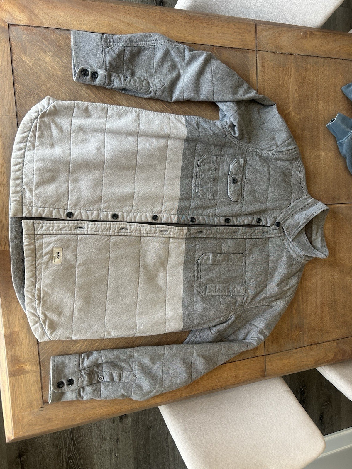 Men’s Vans Button Down Jacket Large Gray - image 1