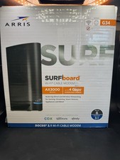 Arris SURFboard G34 Cable Modem Router Combo AX3000 4 Gbps, DOCSIS 3.1 Wi-Fi 6
