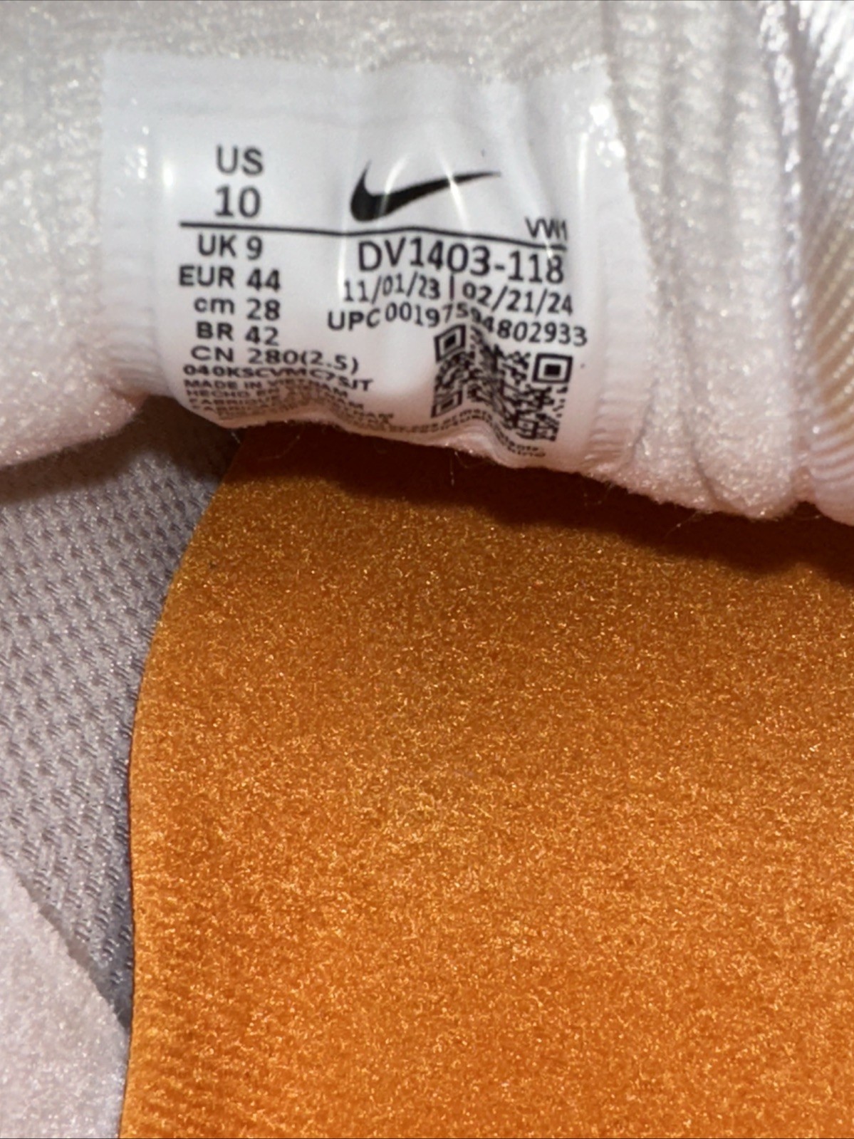 Nike Air Max 1 '86 OG G Golf White Ceramic Orange DV1403-118-Men Sz.10, NEW- (2G thumbnail 8