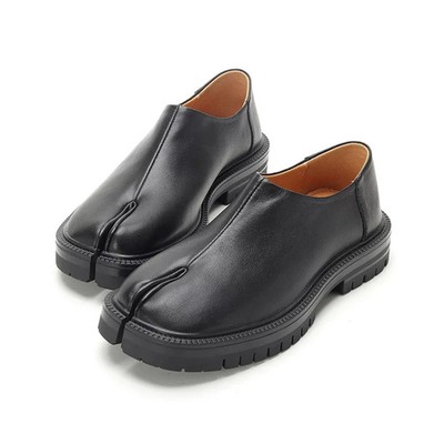 Chunky Platform Tabi Loafer Boots Men Brand Split Toe Concise Pig Trotter Shoes 