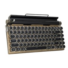Adventurers Retro Bluetooth 5.0 Typewriter Keyboard 83 Keys LED / Bronze, Black