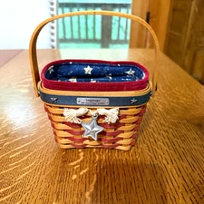 Longaberger 2001 'Inaugural' Basket Combo. George W. Bush NICE