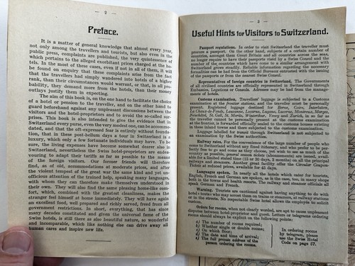 Switzerland Swiss Hotels 1930 Tourist guidebook w/ large folding map sports - Picture 4 of 15