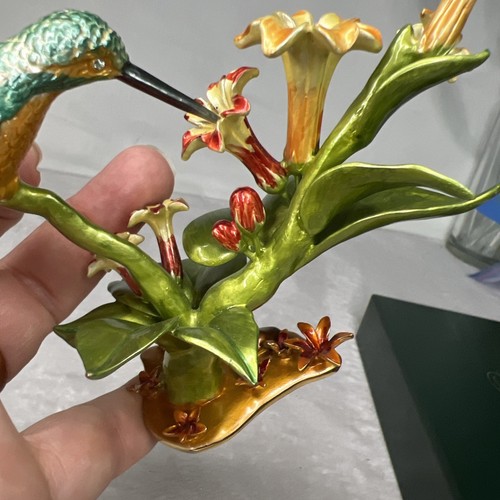 Joan Rivers Flights of Fantasy Hummingbird Enamel Bird Keepsake W Box! - Picture 15 of 17