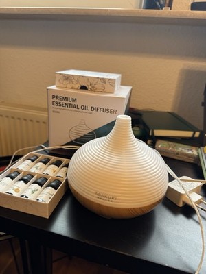 ASAKUKI Premium Essential Oil Diffuser 300ml Aromatherapie LED NEU