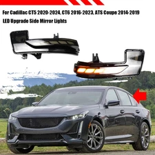 Dynamic LED Side Mirror Turn Signal Light For Cadillac CT5 2020-2024 CT6 2016-23