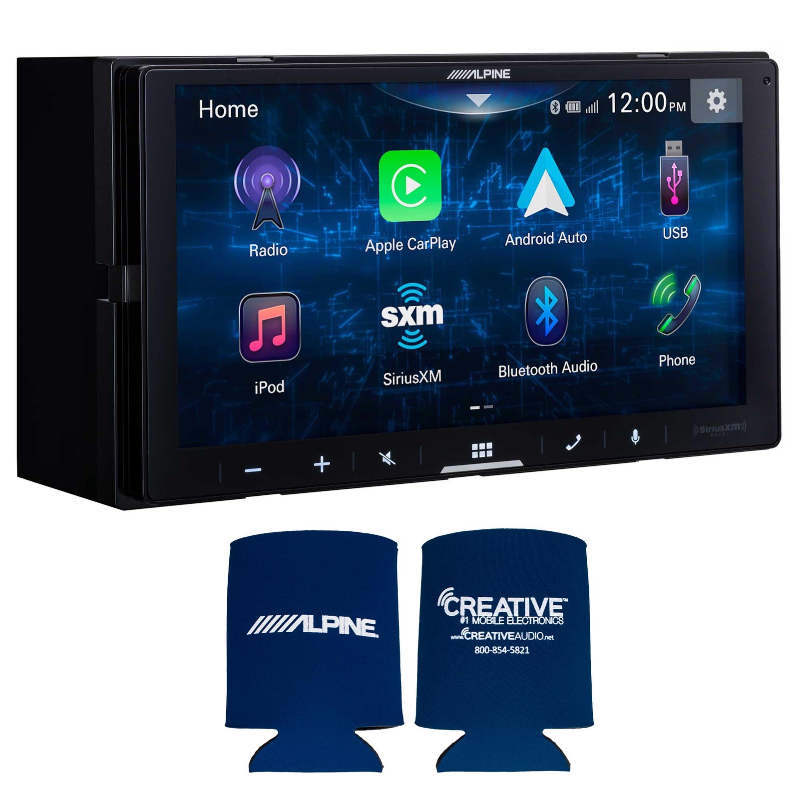 Alpine iLX-W670 Receiver & S2-S40 Type S 4" Coax Speakers Pair