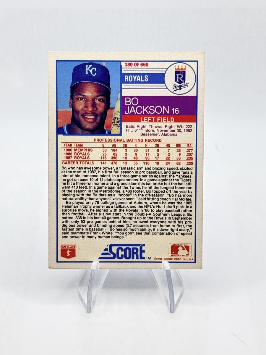 1988 Score Bo Jackson #180 Kansas City Royals | eBay