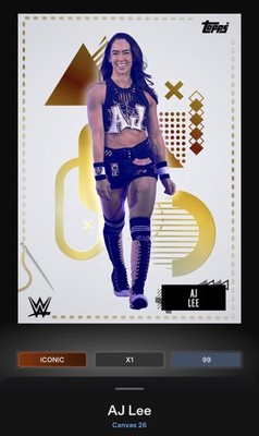 AJ Lee - Gold Gear-Verse Iconic - Topps Slam WWE Canvas 26