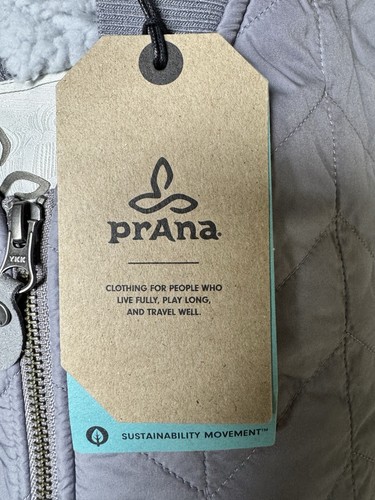 Prana Diva Varsity Jacket Vapor Women’s Size Large - Picture 13 of 13