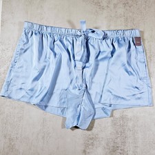 Auden Baby Blue Satin Sleep Shorts Pajama Pants Sleepwear Loungewear, Size L