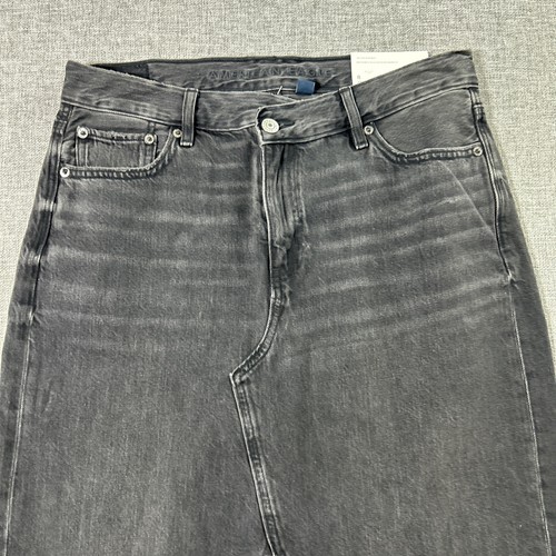 American Eagle Skirt Womens 8 29W Black 90s High Rise Maxi Denim $69.95 - Picture 2 of 10