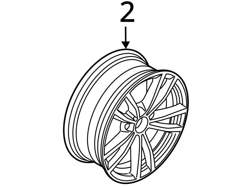 Roda 17x7-1/2 5 raio estreito duplo compatível com 20 BMW 230i 178628 - Imagem 4 de 4