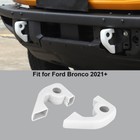 White Front Bumper Tow Hook Cover Protector Trim For Ford Bronco 21+ Accessories
