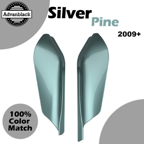 For Harley Touring Mid Frame Air Deflectors Heat Shield Trim Covers SILVER PINE - Picture 1 of 10