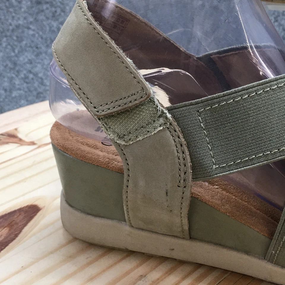 Sandalias Earth Origins para mujer 7M Cadence Carren con cordones verdes informales tacón de cuña Foto 2 de 4