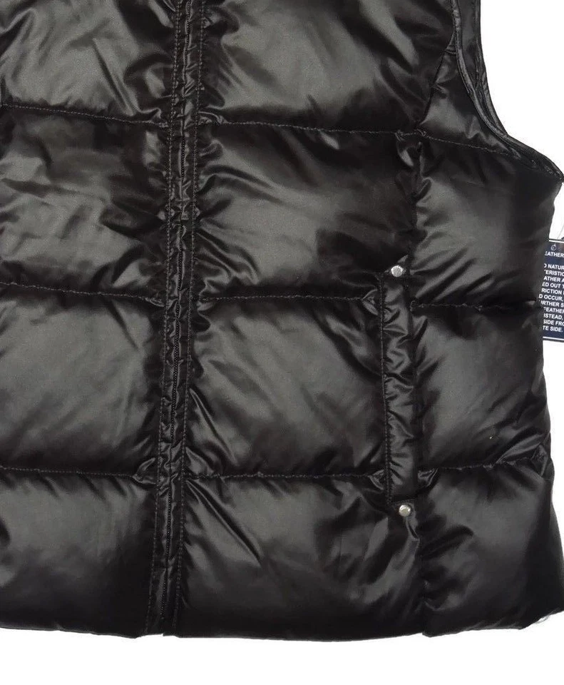 Chaps women's packable 90% down puffer full zip Vest- Medium - Black - Image 4 of 4