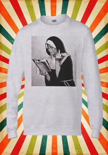 Nun Middle Finger Attitude Novelty Men Women Unisex Top Hoodie Sweatshirt 1330 - Picture 6 of 9