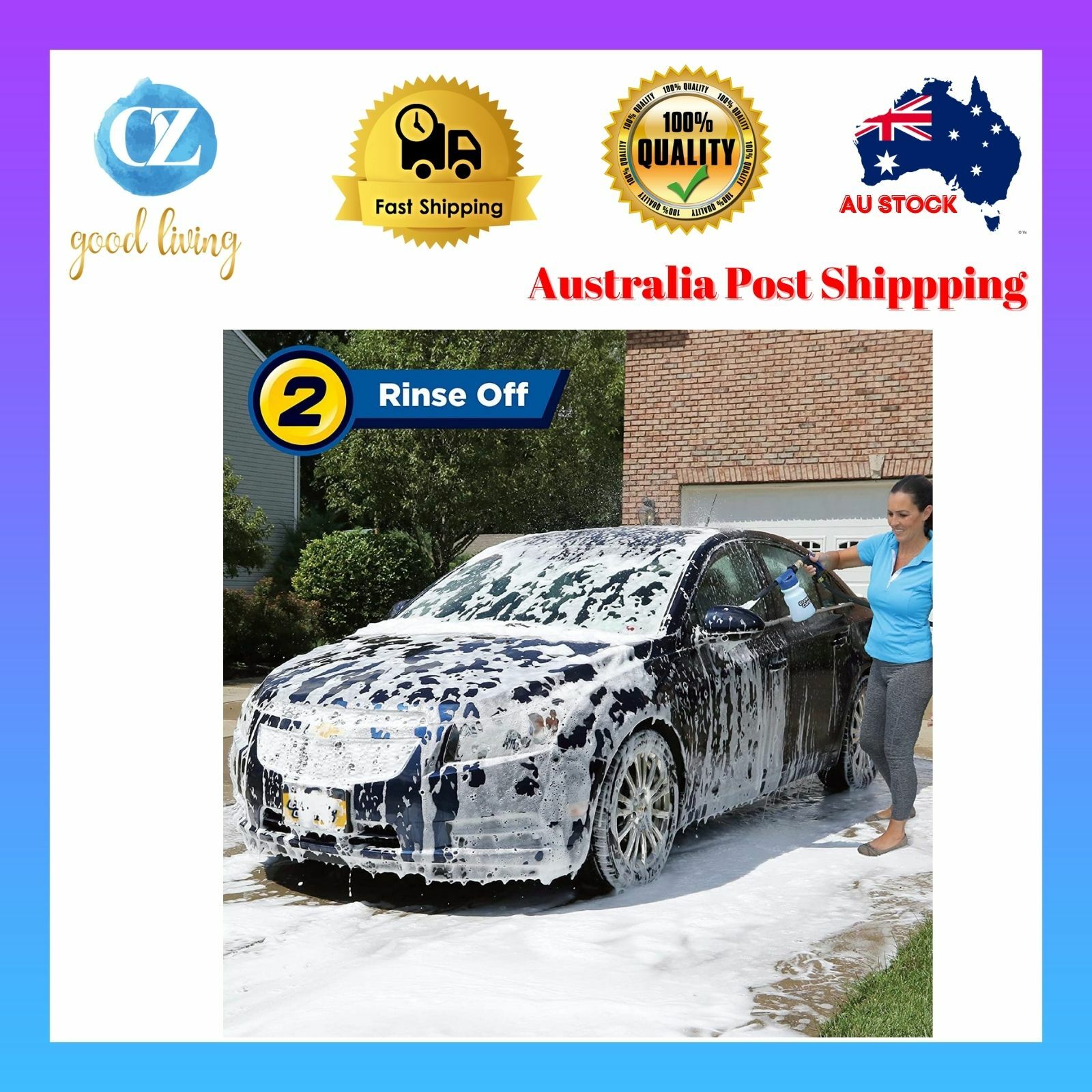 CarWash Cannon*AS SEEN ON TV*Soap Foam Blaster*Spray Wash Rinse*Car