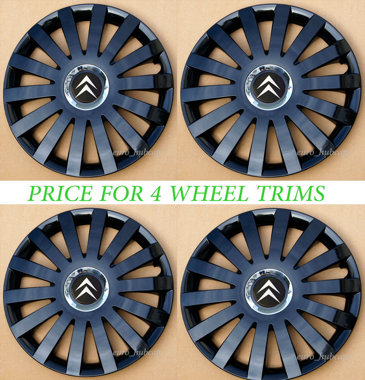 4x15" wheel trims, Hub Caps, Covers to fit Citroen Berlingo (Quantity 4) eBay