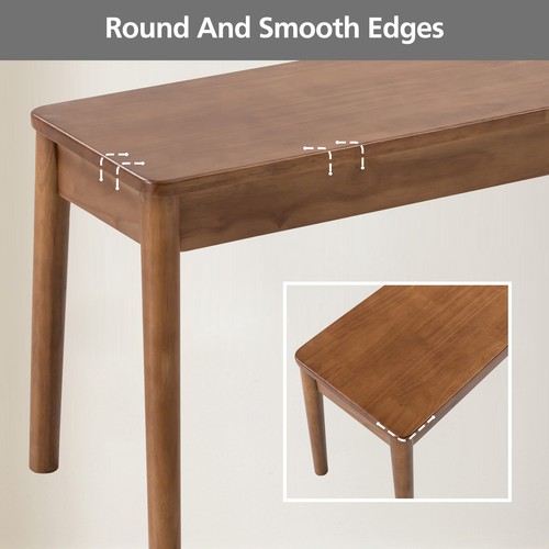 Dining Bench 120cm Wooden Seat Chair for Kitchen Cafe Restaurant -Walnut - Picture 3 of 7