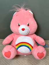 Vintage Nanco Care Bears Cheer Rainbow Bear 10 Pink Plush 2003 NWT