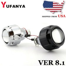 2.5 8.1 H1 Bi Xenon Hid Projector Lens Shroud Hi Lo Beam Fit H4 H7 Headlight