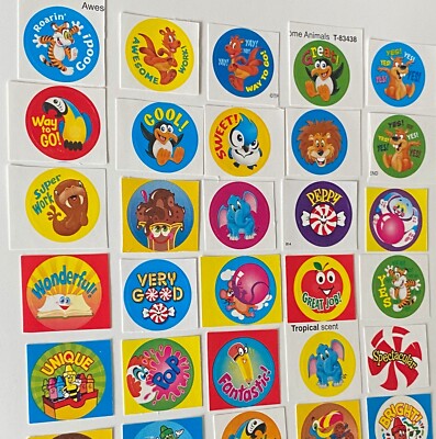 30 TREND Scratch N Sniff Sticker Collection, Collect Trade ! Scented Retro Fun