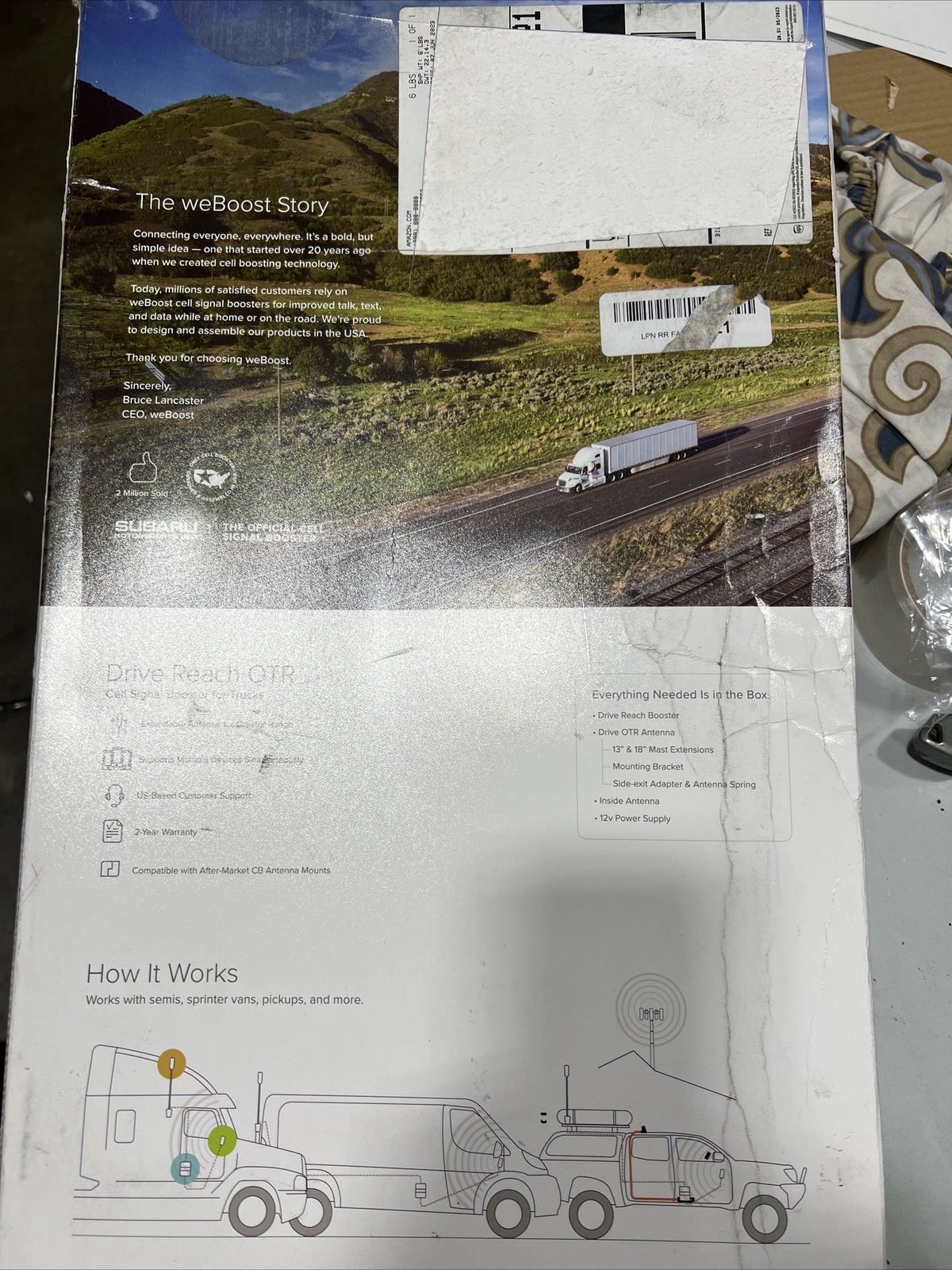 weBoost Drive Reach OTR Cellular Signal Booster Kit Truck Edition (477154)