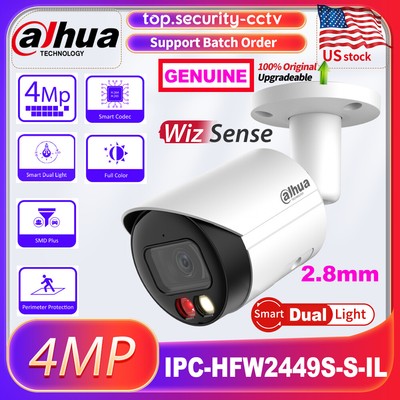 DAHUA Original 4MP Smart Dual Light Bullet MIC WizSense Full Color POE IP Camera
