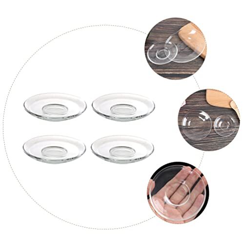Clear Glass Plates Small Glass Plates Snack Dishes Dessert Plate 4Pcs - Picture 3 of 8
