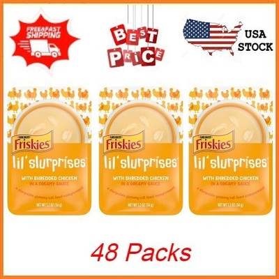 Purina Friskies Lil' Slurprises Wet Cat Food Chicken in Sauce, 1.2 oz Pouches