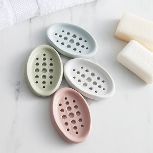 Accessorio bagno portasapone in silicone autodrenante piatti con drenaggio - Foto 3 di 40