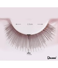 DOLLMORE OOAK Custom suppliers Eyelashes for dolls - D 122 Black - 11mm