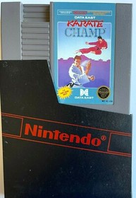 TWO ORIGINAL VINTAGE NINTENDO NES 5 SCREW GAME CARTRIDGES KUNG FU & KARATE CHAMP