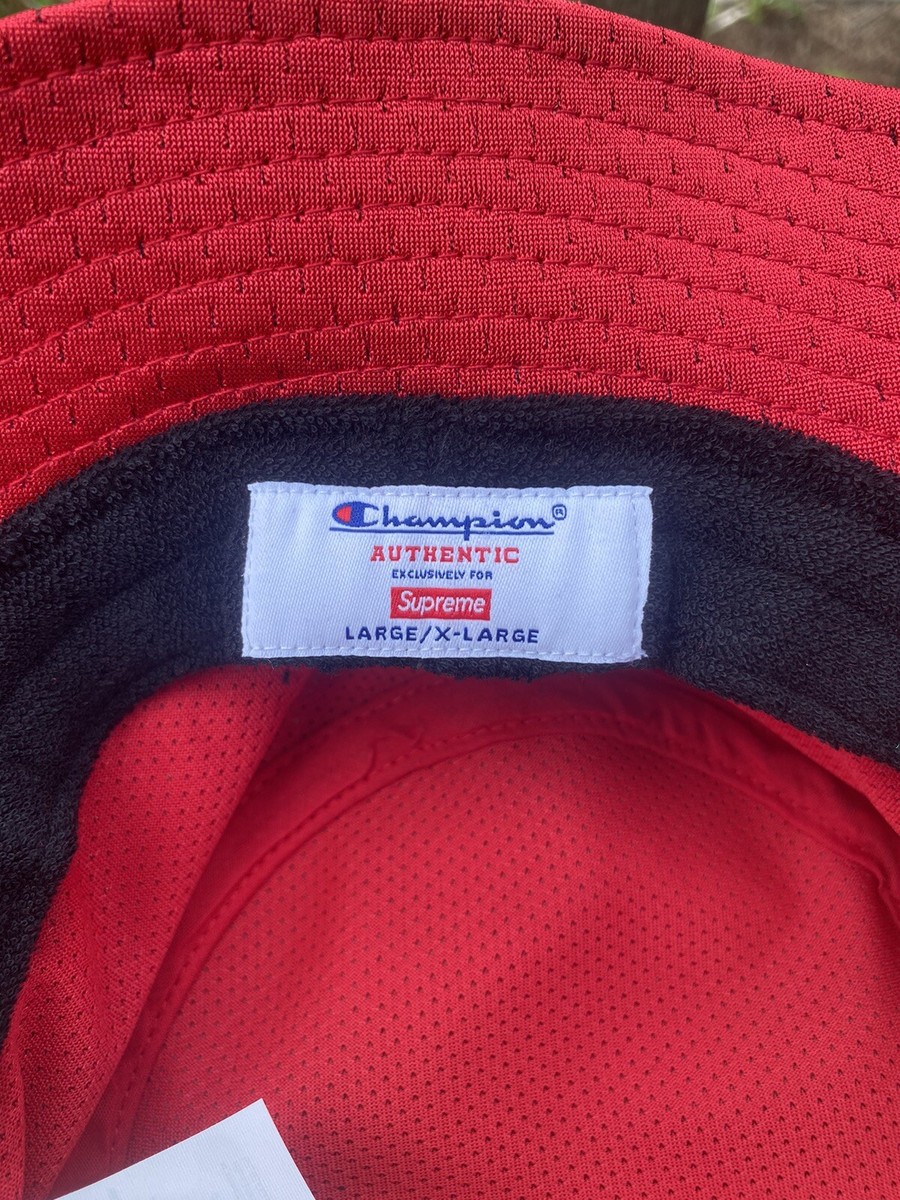 Supreme x Champion Mesh Crusher Bucket Hat L/XL Red | eBay Supreme x Champion Mesh Crusher Bucket Hat L/XL Red | eBay