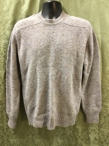 Pullover pure wool Raglan Sleeve wool Sweater M light heather Blue purple gray