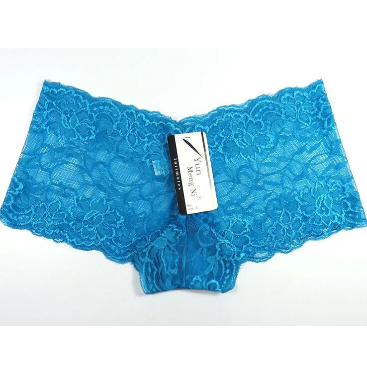 6 Pack Sexy Women Boyshort Lace Bikini Panties Floral Briefs Hipster Underwear - Image 3 of 4