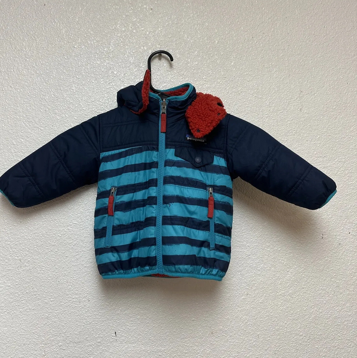 Patagonia Toddler Reversible Tribbles Hoody Sherpa Lined Sz 6-12M