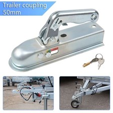 Trailer Towing Hitch Coupling For Unbraked Trailers 800kg 50mm Drawbar w/ 2 Keys