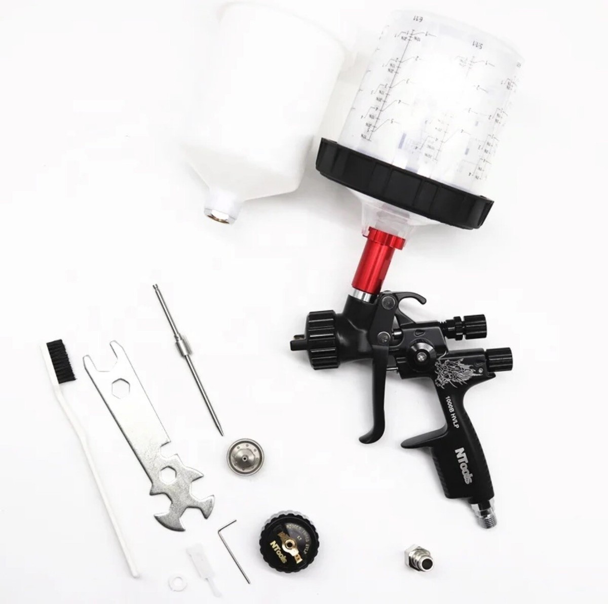 Spray Paint Gun 1000B with 2 In 1 1.3mm / 1.7 Nozzle Cars