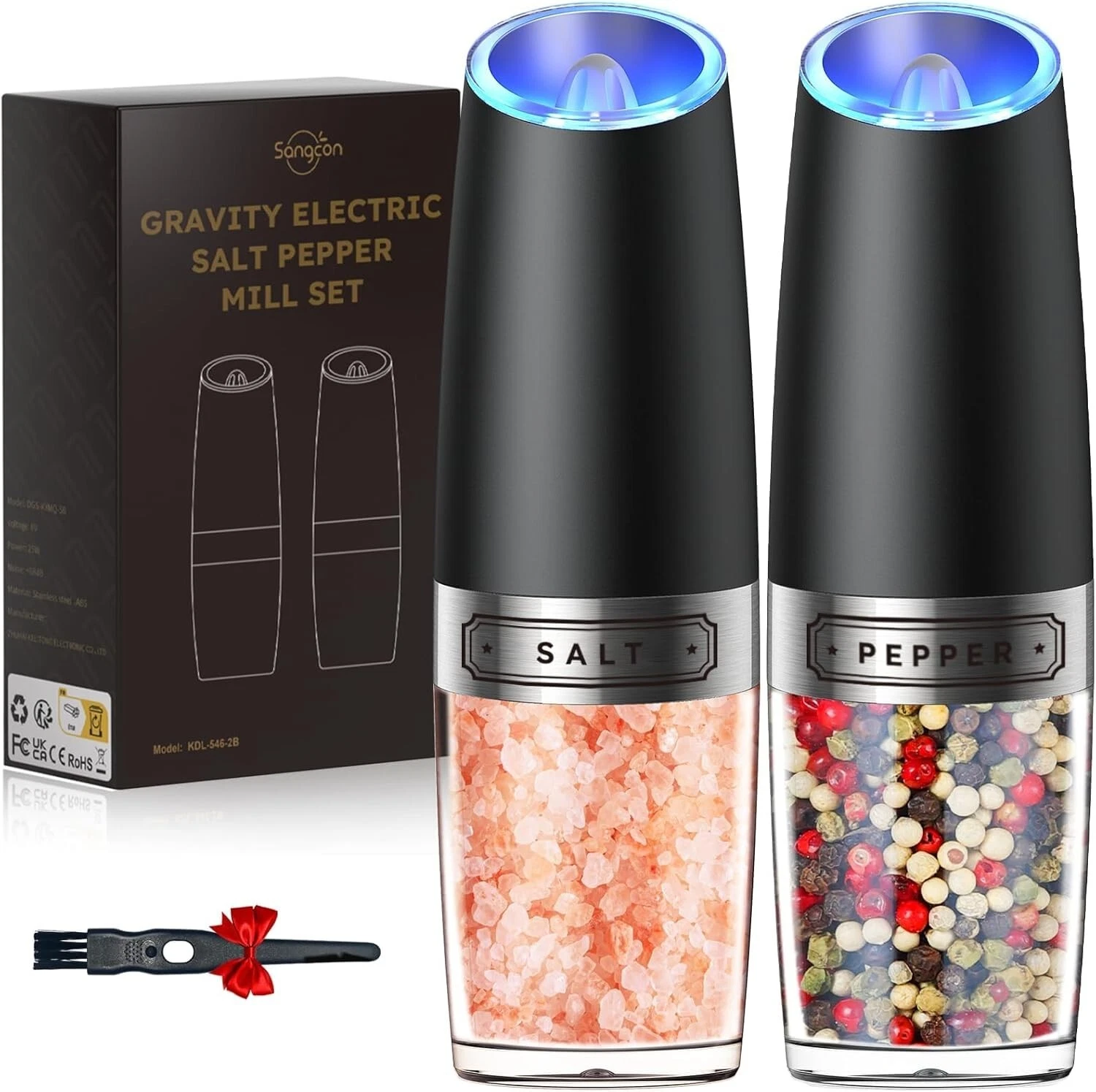 Gravity Electric Salt and Pepper Grinder Set Automatic Shakers with LED light
Opens in a new window