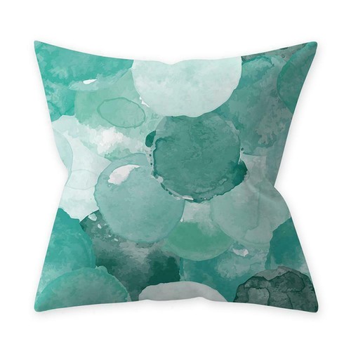 Home Decor Cushion Cover Teal Blue Series Throw Sofa Waist Pillow Case 18" - Picture 2 of 23