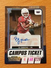 2021 Contenders Draft Campus Ticket #268 BJ Emmons Rookie Auto FAU #'d 71/99