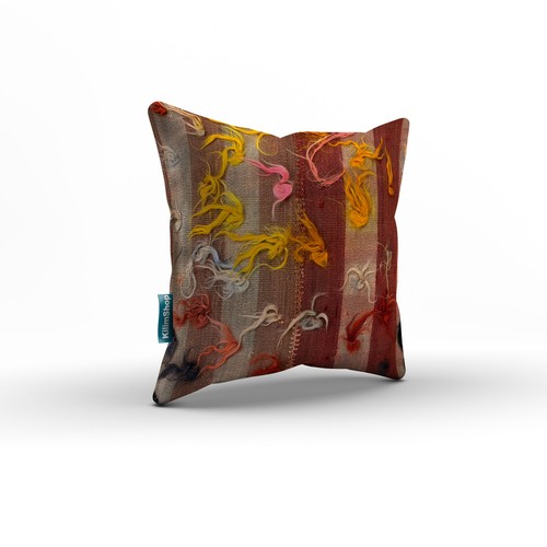 Vintage Turkish Kilim Cushion Cover Kelim Pillow 50x50 cm Moroccan style - Picture 3 of 5